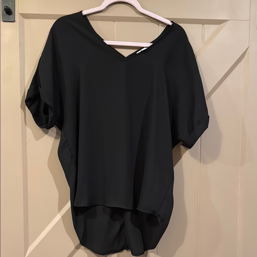 Alya Black Dolman Sleeve Blouse